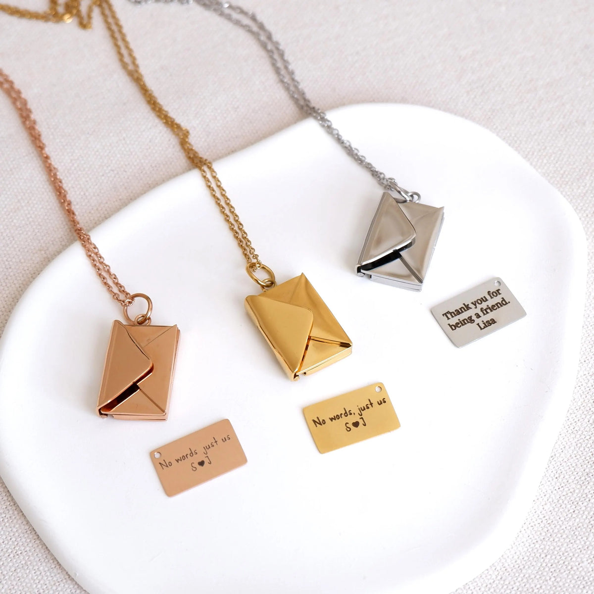 Love Letter Envelope Locket Necklace