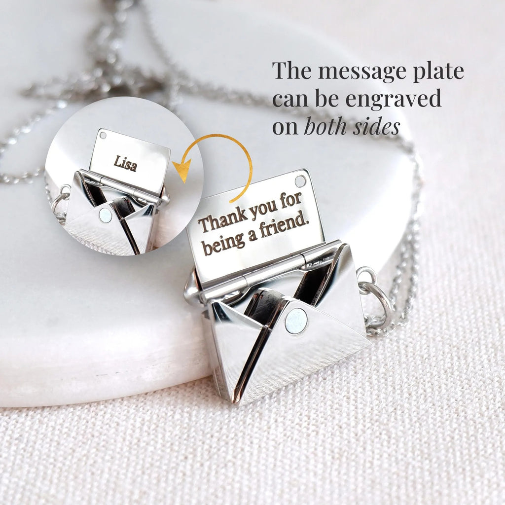 Love Letter Envelope Locket Necklace