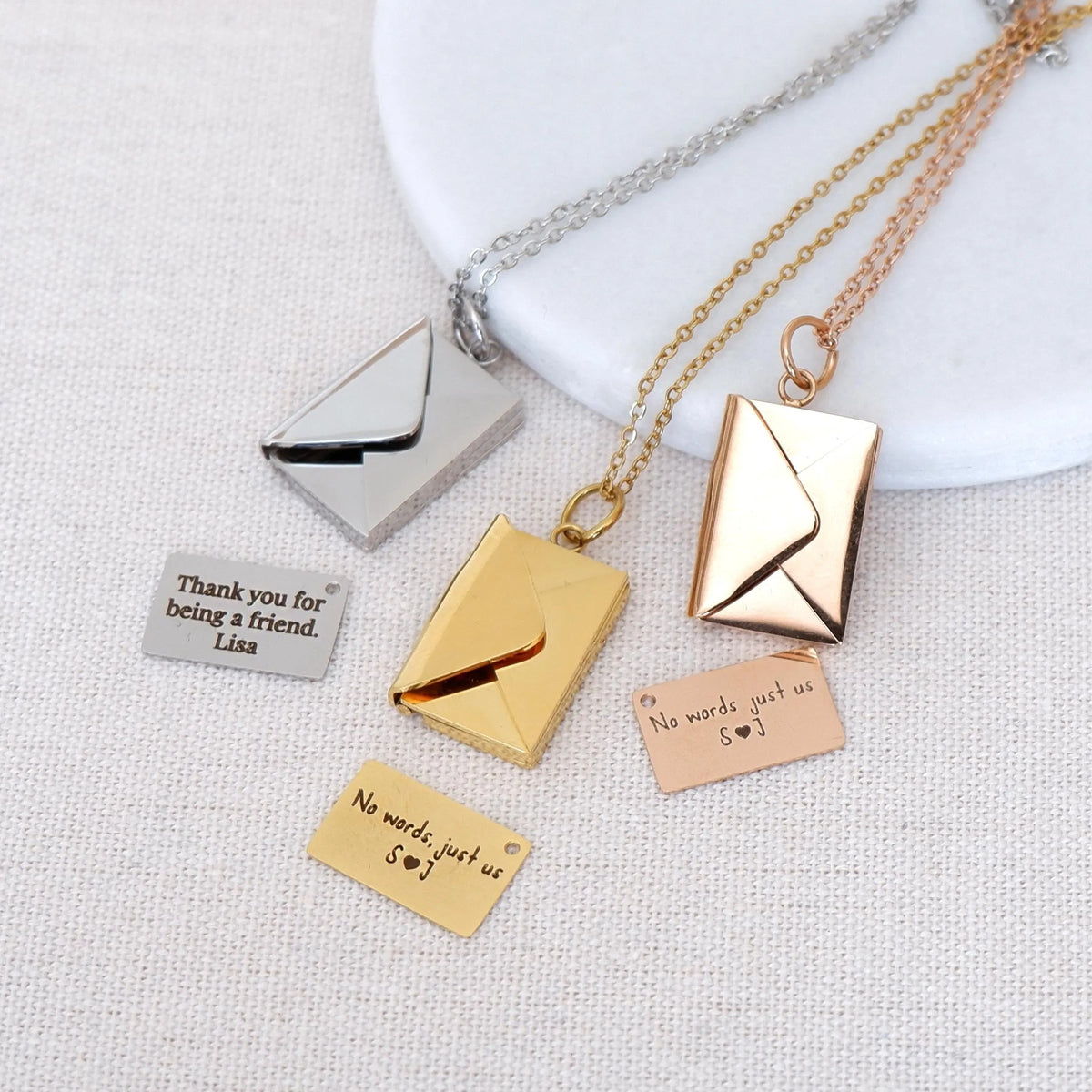 Love Letter Envelope Locket Necklace