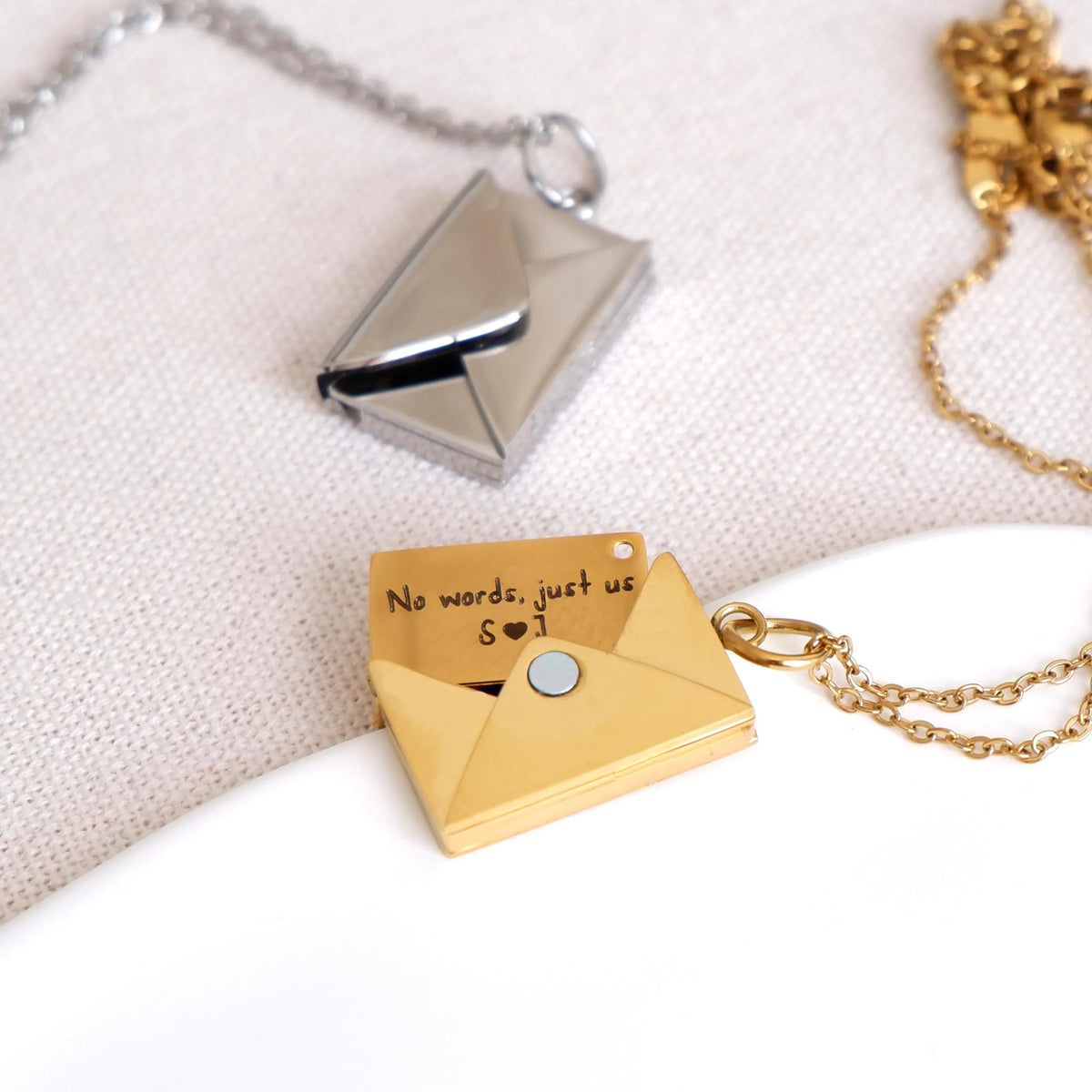 Love Letter Envelope Locket Necklace
