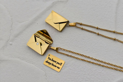 Love Letter Envelope Locket Necklace